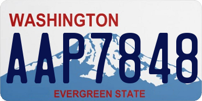 WA license plate AAP7848