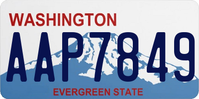 WA license plate AAP7849