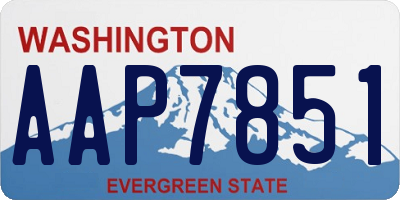 WA license plate AAP7851