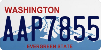 WA license plate AAP7855