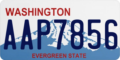 WA license plate AAP7856