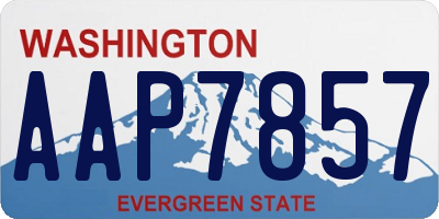 WA license plate AAP7857