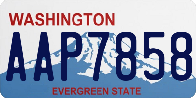 WA license plate AAP7858