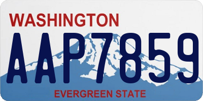 WA license plate AAP7859