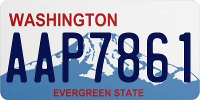 WA license plate AAP7861