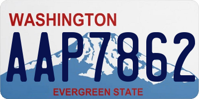 WA license plate AAP7862