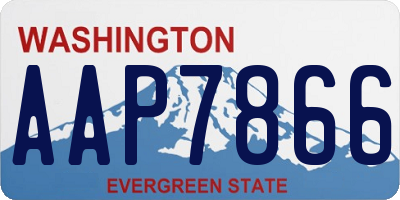 WA license plate AAP7866