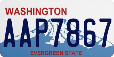 WA license plate AAP7867