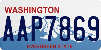 WA license plate AAP7869