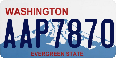 WA license plate AAP7870