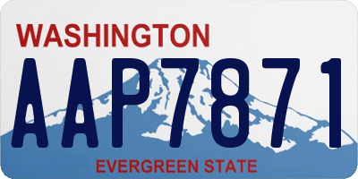 WA license plate AAP7871
