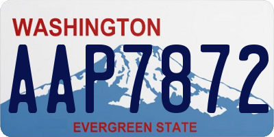 WA license plate AAP7872