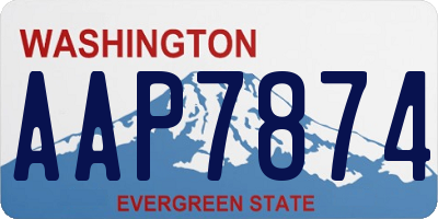 WA license plate AAP7874