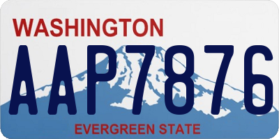 WA license plate AAP7876