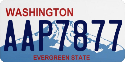 WA license plate AAP7877