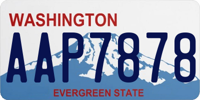 WA license plate AAP7878