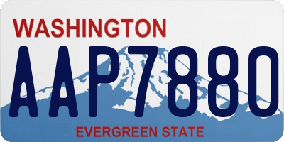 WA license plate AAP7880