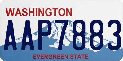 WA license plate AAP7883