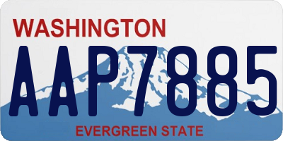 WA license plate AAP7885