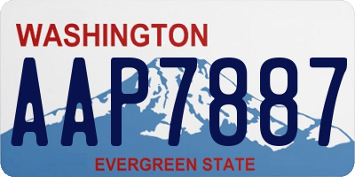 WA license plate AAP7887