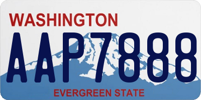 WA license plate AAP7888