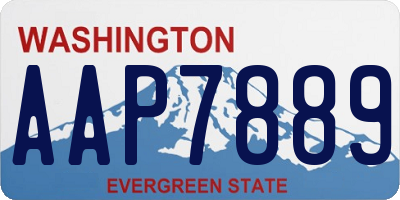 WA license plate AAP7889