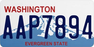 WA license plate AAP7894