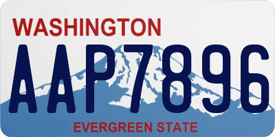 WA license plate AAP7896