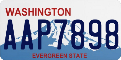 WA license plate AAP7898