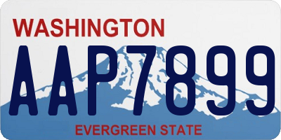 WA license plate AAP7899