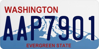 WA license plate AAP7901