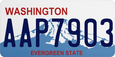 WA license plate AAP7903