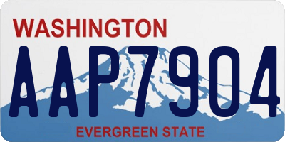 WA license plate AAP7904