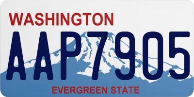 WA license plate AAP7905