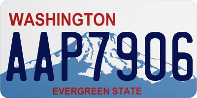 WA license plate AAP7906