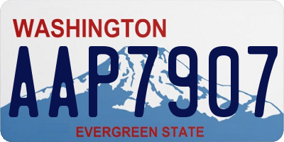 WA license plate AAP7907