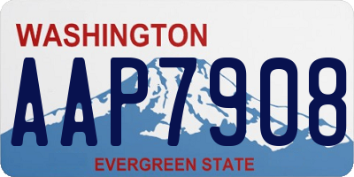 WA license plate AAP7908