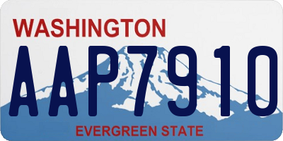 WA license plate AAP7910