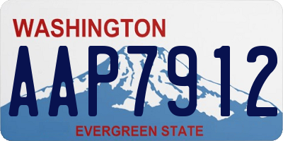 WA license plate AAP7912