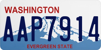 WA license plate AAP7914