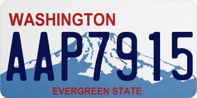 WA license plate AAP7915