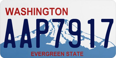 WA license plate AAP7917