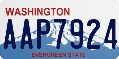 WA license plate AAP7924