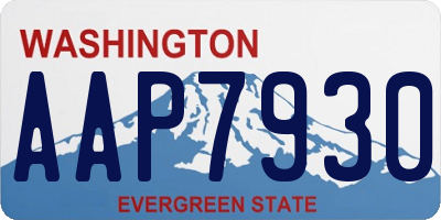 WA license plate AAP7930