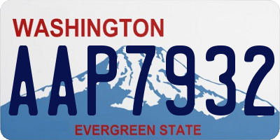 WA license plate AAP7932