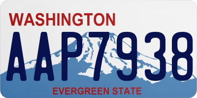 WA license plate AAP7938