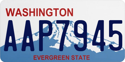 WA license plate AAP7945