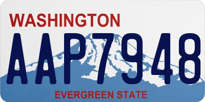 WA license plate AAP7948