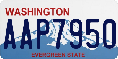 WA license plate AAP7950