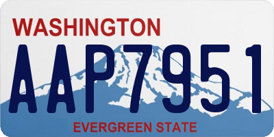 WA license plate AAP7951